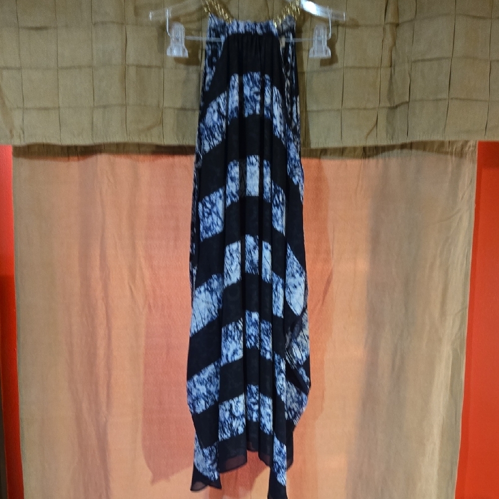 Blue and White Women's Michael Kors Handkerchief Dress